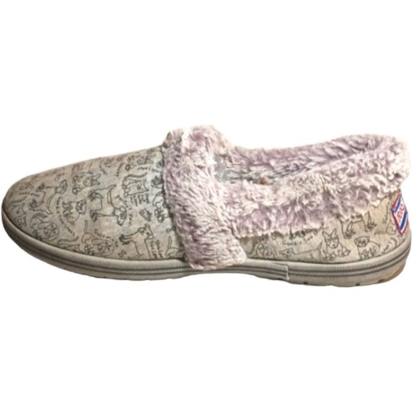 Sketchers Bobs Women's Too Cozy Pooch Parade Slippers Sz 9 - Picture 2 of 6
